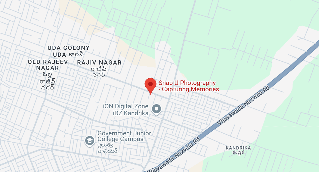 Map showing the cities across India served by Snap U Photography from Vijayawada