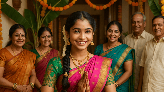 Half Saree Photography